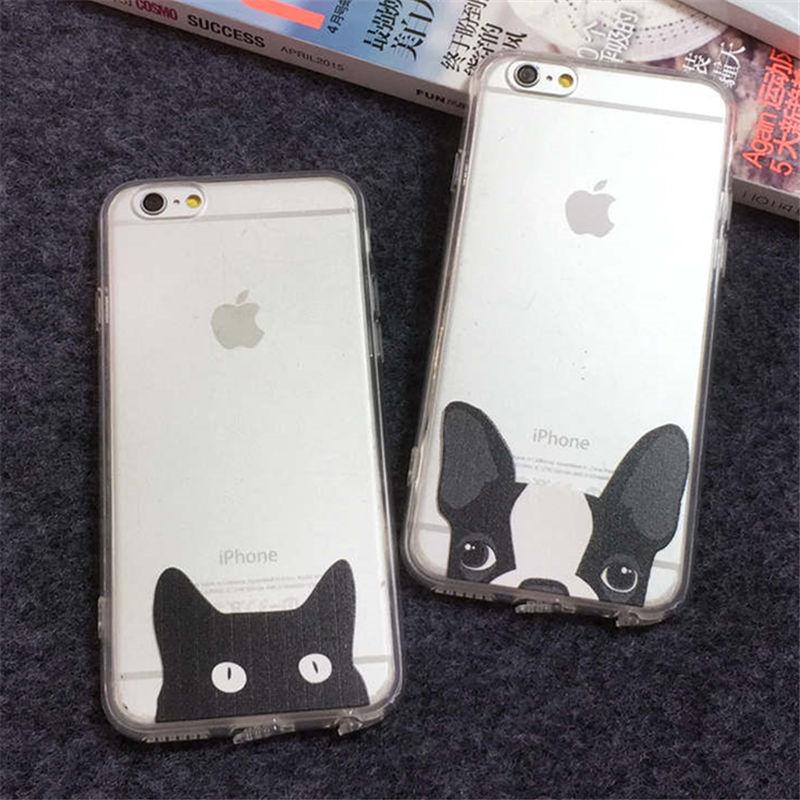 猫狗大战iphone6plus手机壳苹果6plus软硅胶iphone5s外壳6+保护套