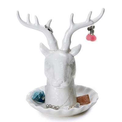 加拿大IMM优雅的驯鹿首饰架陶瓷收纳送老婆女友闺密生日礼物