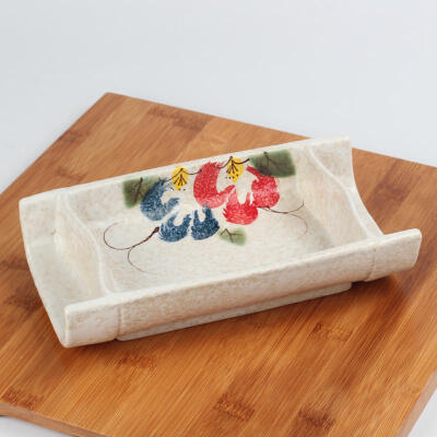 日韩料理陶瓷餐具 日式寿司刺身盘子碟子 焗饭盘鱼盘 异形竹子盘
