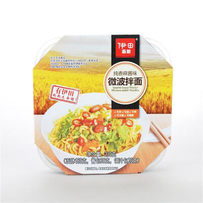 伊田面馆 纯香麻油味微波拌面 速食面条方便面凉面 230g