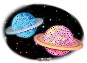 宇宙飞船 9大行星 以及外星生物#拼拼豆豆#