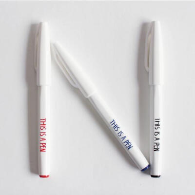 日本 Noritake Pentel联名款 This is A Pen 签名笔水笔 白色笔杆