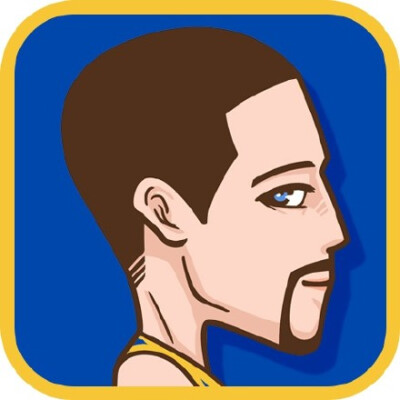 来~送给篮球迷及NBA迷的一组漫画风格的NBA球员的侧脸头像图片，尺寸拿来作微信头像真是再好不过了，希望你会喜欢这样的头像素材