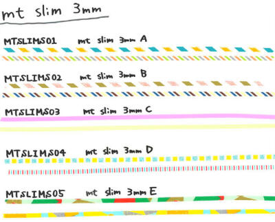 日本MT 和纸胶带 Slim 3mm 超级细系列