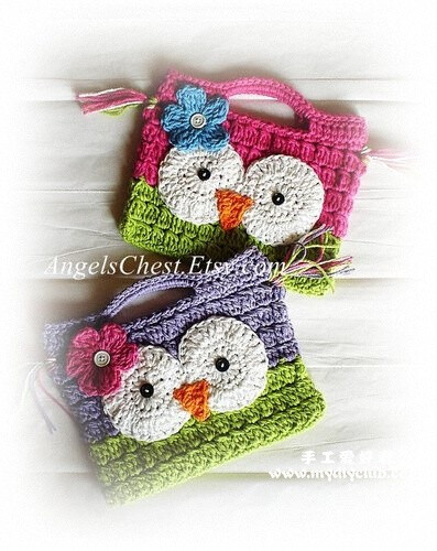 Cute Owl Handbag Purse-手工爱好者