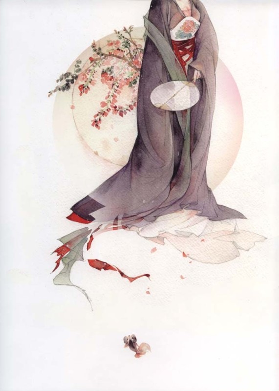 【中国风·花卉拟人】瑞香 又名：蓬莱花、风流花 花色：紫红花 花期：二月至三月初 花语：祥瑞、吉利