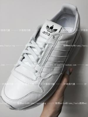 代購(gòu) DF香港代購(gòu) adidas三葉草 ZX500OG 紙張皺面 小白 男女 休閑鞋