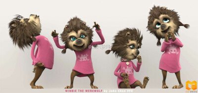 卡通_狼人小熊3D模型-Winnie the Werewolf 3D Model - CG织梦网