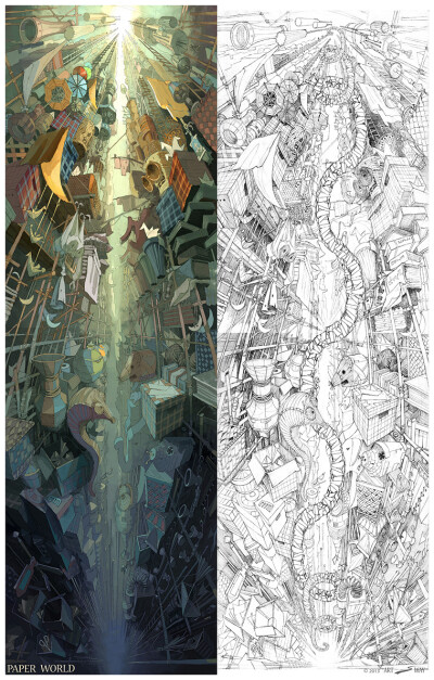 世界概念艺术 - &amp;quot;Paper World&amp;quot; concepts art——织梦网