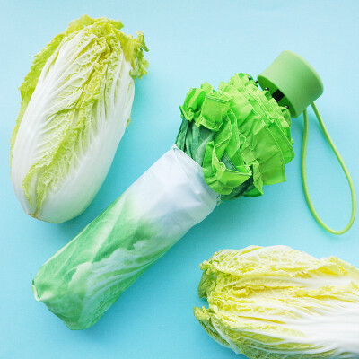 创意大白菜雨伞 蔬菜系列折叠伞晴雨伞 超轻便携太阳伞