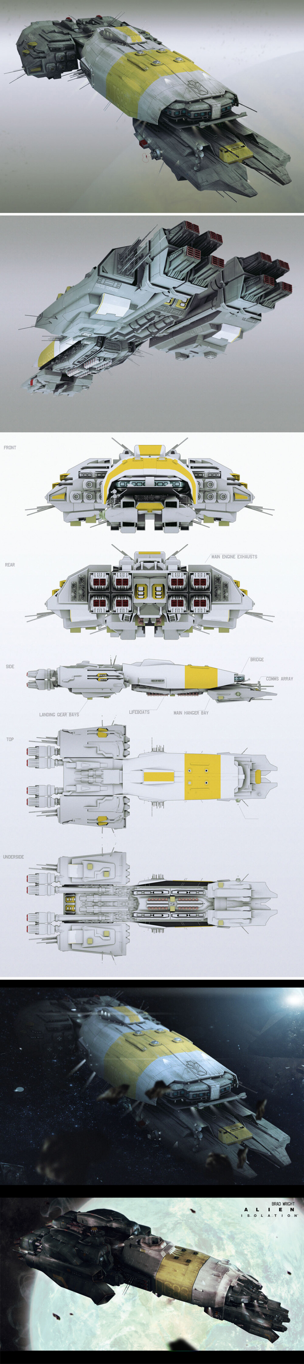 游戏《异形:隔离》概念艺术【共50张，高清大图】 - Alien Isolation Concept Art - Bradley Wright——织梦网