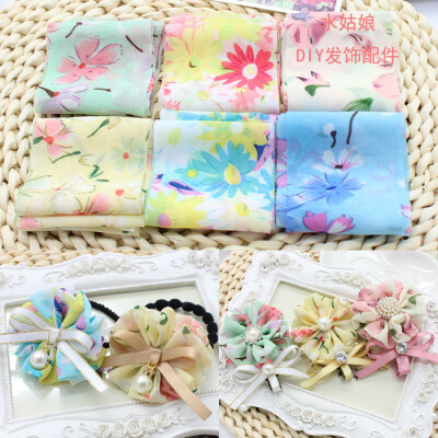 6cm宽 夏季新品 超仙超美雪纺布条 布带 印花 diy版手工发饰花朵