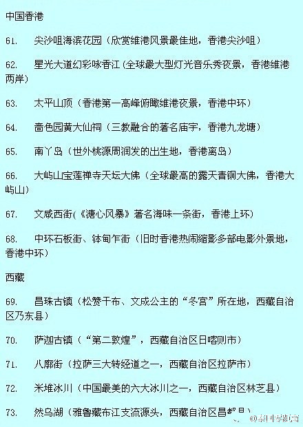 【2015最新版全国各省市免费景点】全国免费景点从99个增到198个，以后到哪里都不怕找不到地方玩了。喜欢旅行的火速mark！