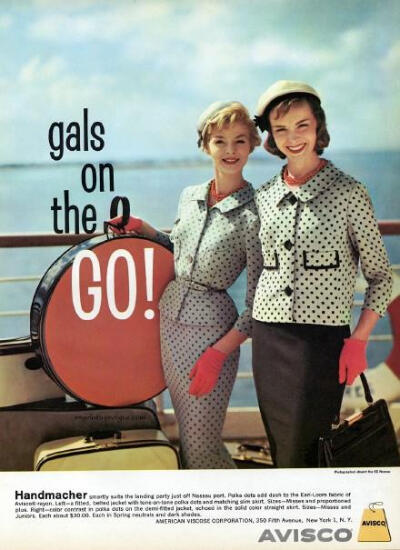 关于50.60年代的广告画报。