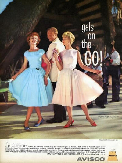 关于50.60年代的广告画报。