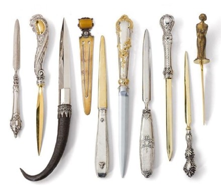 #绘画学习# 18世纪末至20世纪初的古董拆信刀！