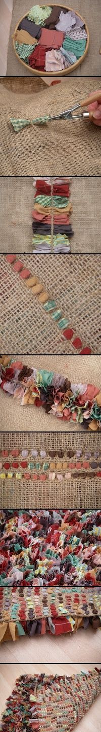 Rag Rug Tutorial.: Rag Rug Tutorial.