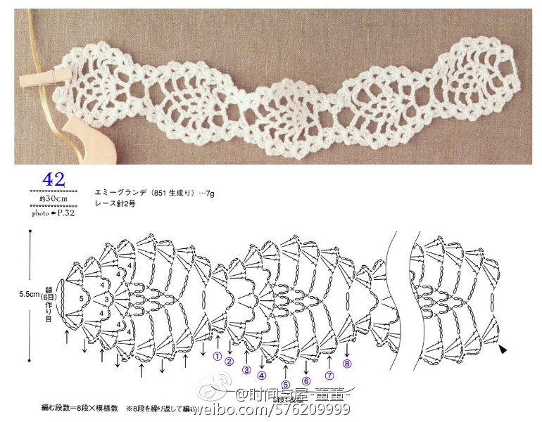 #钩针 图解 蕾丝菠萝花样#特色主题的钩针菠萝花花样集锦，喜欢的就赶紧收藏吧~