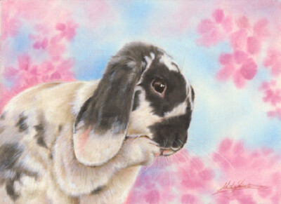 #飞乐鸟分享#日本画家Akiko Shirato，善用色铅笔及水彩作画。春风十里，兔子们嗅着春天的气味醒来，漫步自然。画家官网：O网页链接