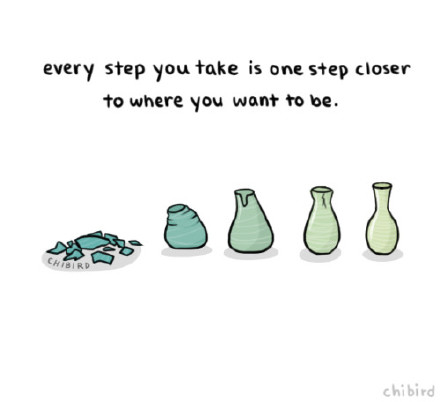 Every step you take is one step closer to where you want to be.