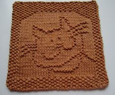 Free Dishcloth. There's also a free pattern for a cat bib. Down Cloverlaine: Mickey's Cat