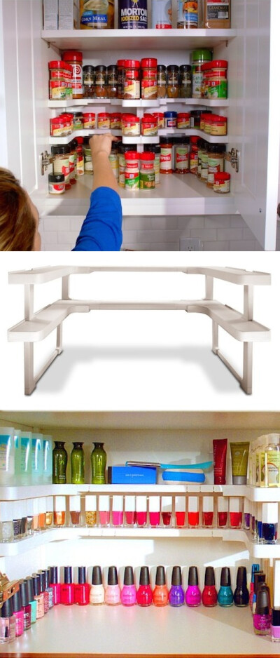 #4. Spicy Shelf (or use it for nail polish!) -- 55 Genius Storage Inventions That Will Simplify Your Life