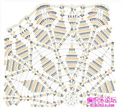 钩针桌布1 图解