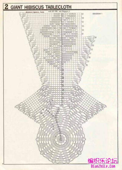 超大钩针圆桌布 图解1