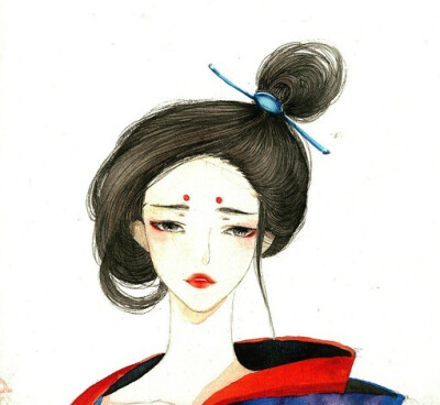 中国风的唯美古装人物插画图片