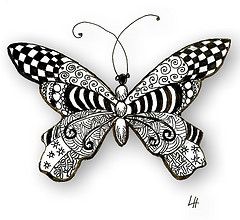 zentangle butterfly: