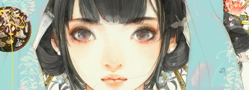 分享一组很有中国风感觉的意境唯美古风插画，每一张都犹如一首诗，画面感觉很不错哦，大爱这样的画风