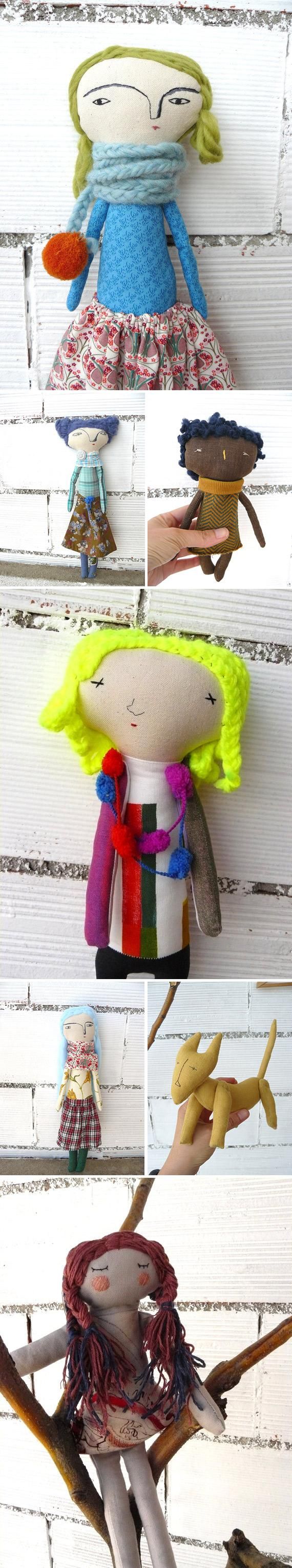 Madrid-based maker Leticia Oyola’s handmade cotton toys are no run-of-the-mill rag dolls. See the rest of her styles (or order a custom design) in her Etsy shop, AntonAntonThings. #etsy: