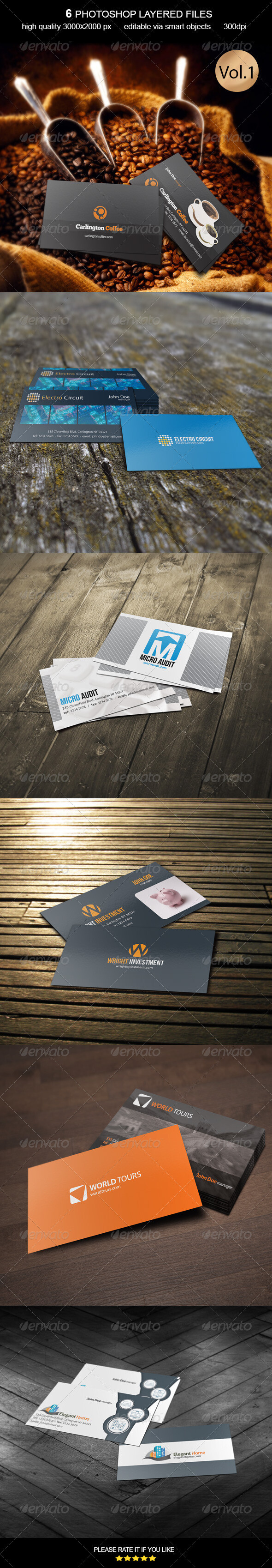 Business Card MockUp V11 名片设计展示模板提案贴图素材源文件