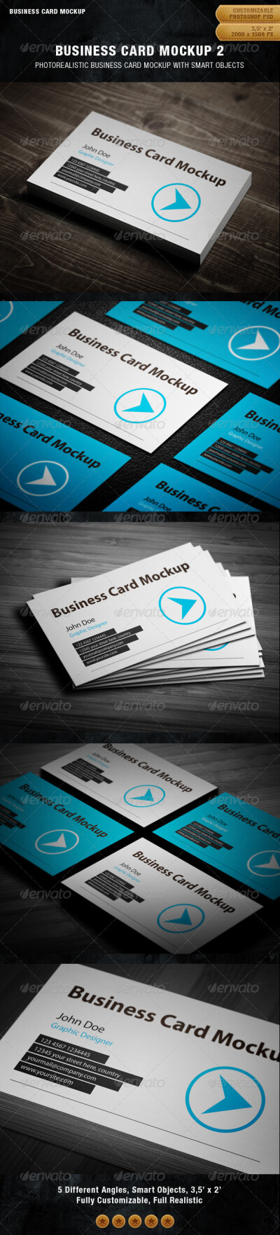 Business Card Mockup V9 名片设计展示模板提案贴图素材源文件