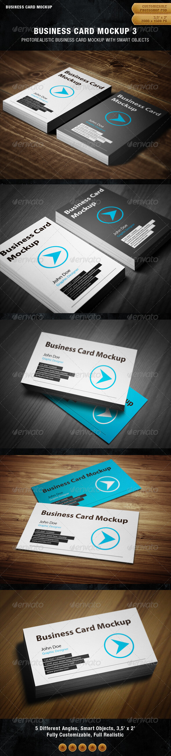 Business Card Mockup V8 名片设计展示模板提案贴图素材源文件