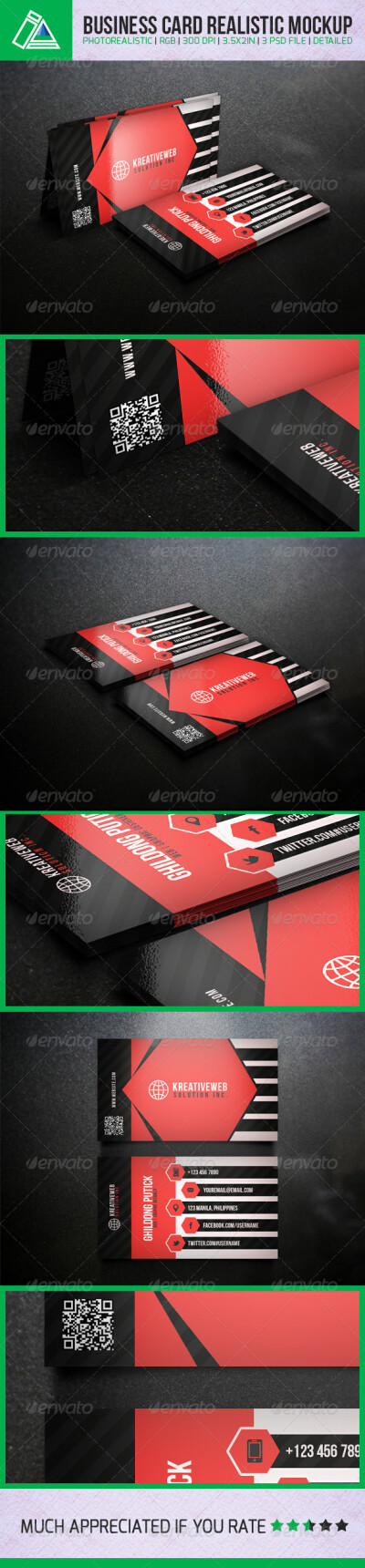 Business Card Mockups名片设计展示模板提案贴图素材源文件