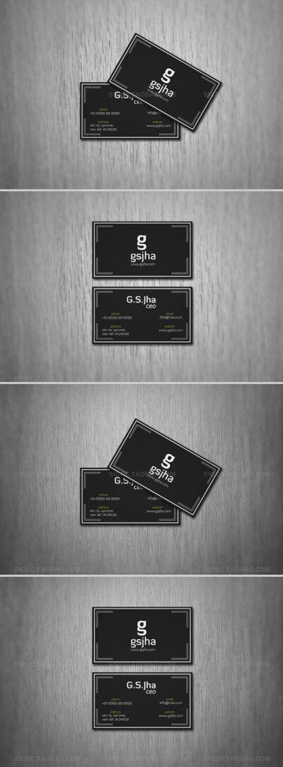 Business Card MockUp名片设计展示模板提案贴图素材源文件