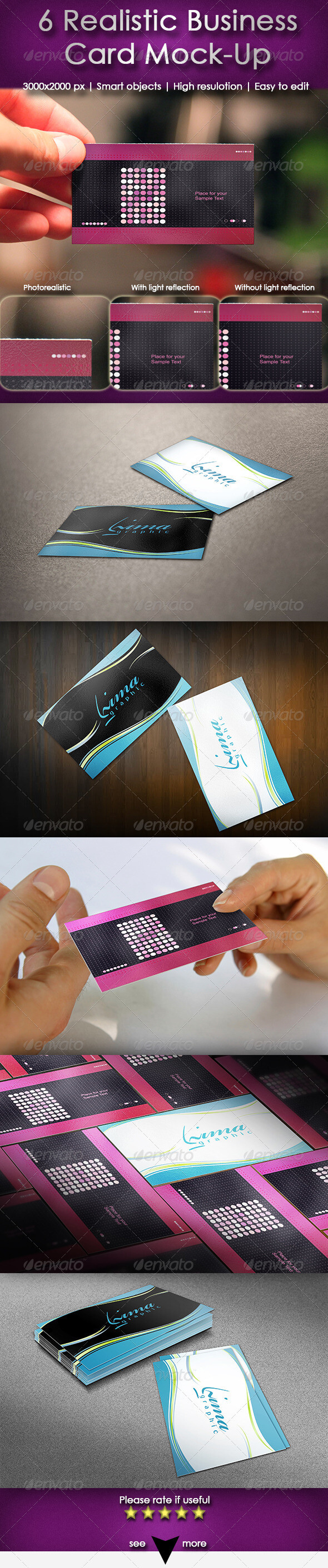 Business Card Mock-up V15 名片设计展示模板提案贴图素材源文件