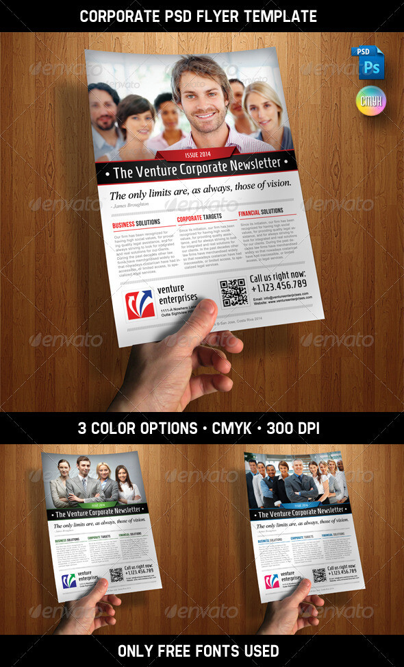 Corporate PSD Flyer Template 企业传单模板模板素材设计源文件