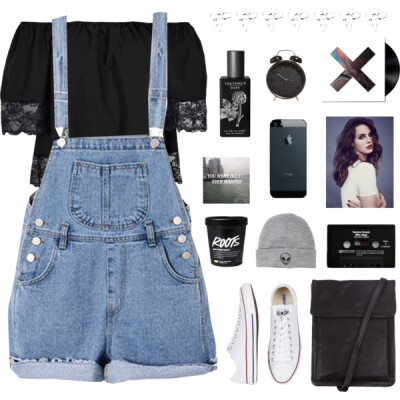 A fashion look from August 2015 featuring polyester shirt, overall and converse shoes. Browse and shop related looks.