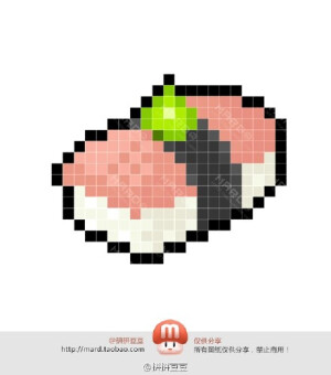 #拼拼豆豆# 对不起我饿了 只能画一套寿司饭团充饥了