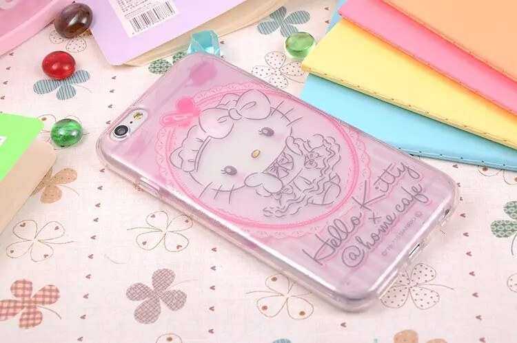 代购 hello kitty可爱KT凯蒂猫猫手机壳苹果6软胶 防摔iphone6plus外壳