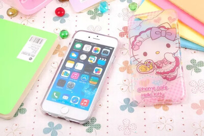 代购 hello kitty可爱KT凯蒂猫猫手机壳苹果6软胶 防摔iphone6plus外壳