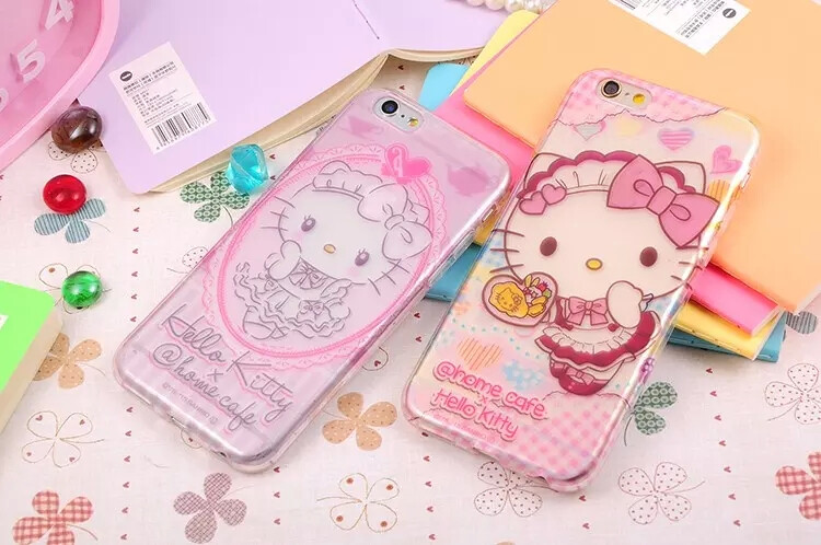 代购 hello kitty可爱KT凯蒂猫猫手机壳苹果6软胶 防摔iphone6plus外壳