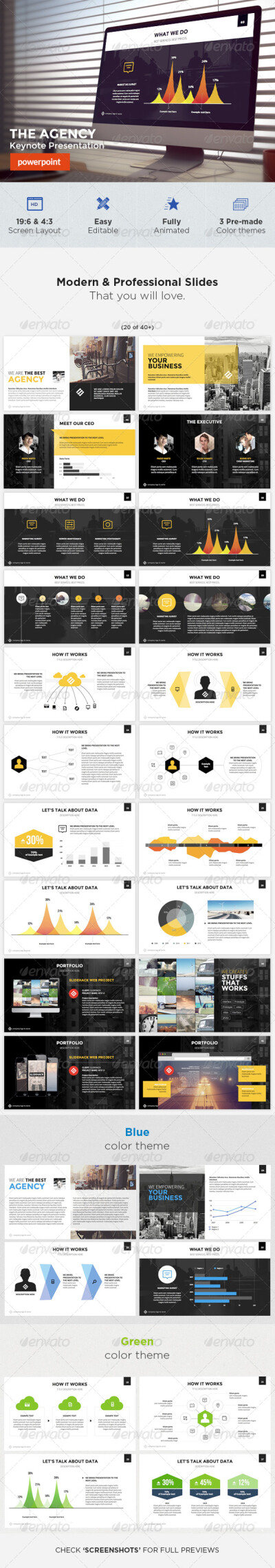 The Agency - Powerpoint Template 国外经典PPT模板素材