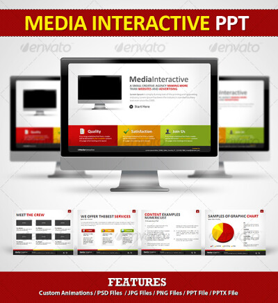 Media Interactive PPT - Power Point 国外高端大气互动PPT模板