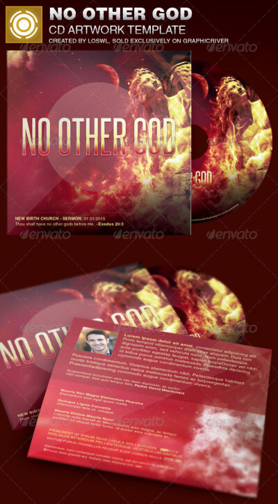 No Other God CD Artwork Template光盘盒装素材设计源文件