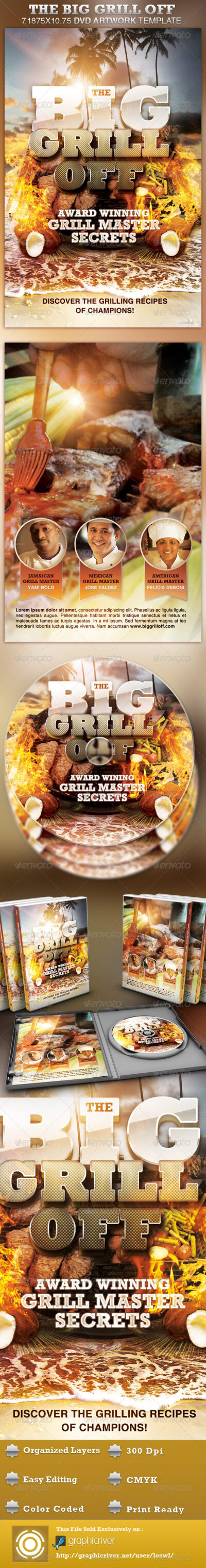 The Big Grill Off DVD Artwork Template 光盘盒装素材设计