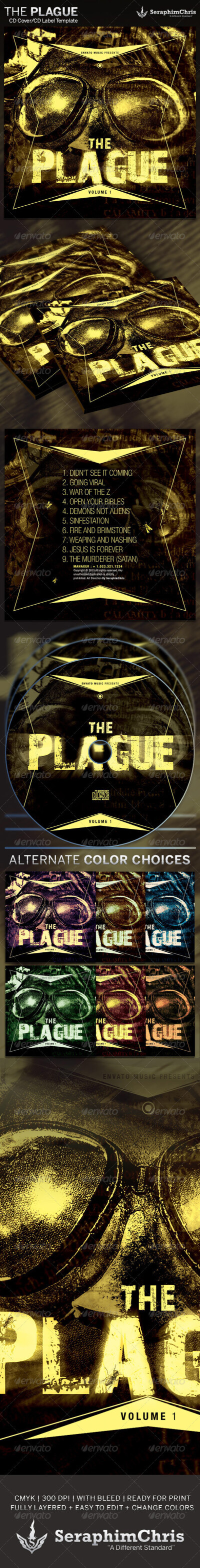 The Plague CD Cover Artwork Template光盘盒装素材设计源文件