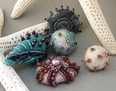 felt beads: